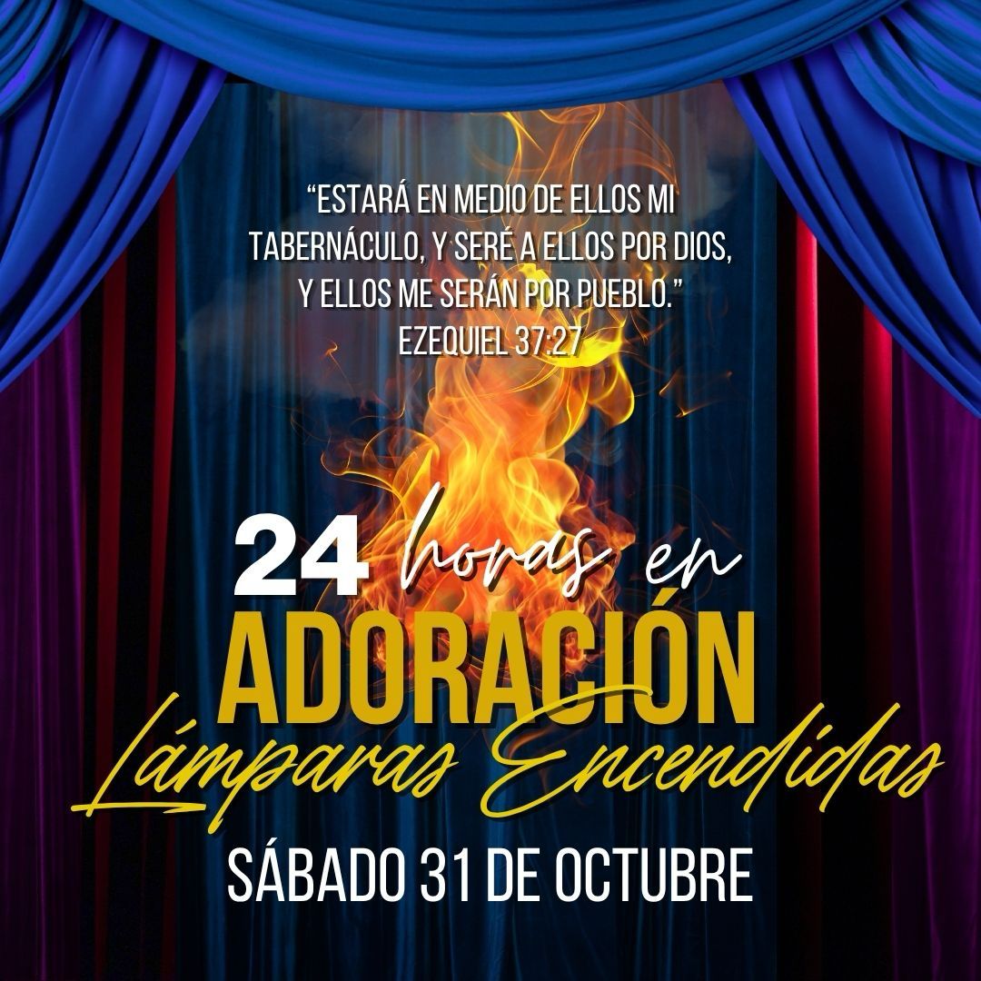 Afiche 24 Horas en Adoración - Lámparas Encendidas